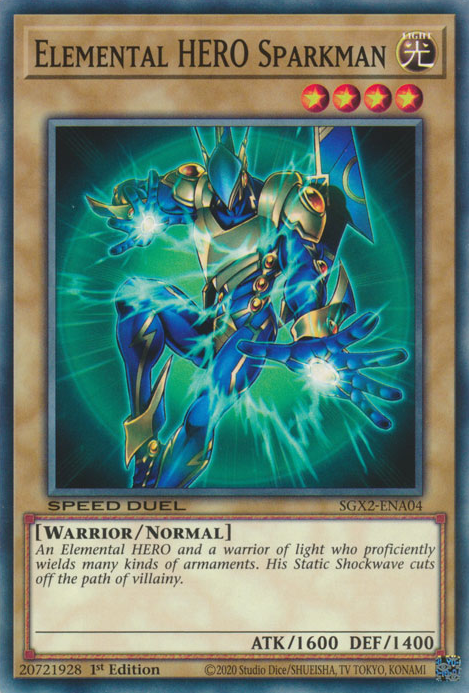 Elemental HERO Sparkman [SGX2-ENA04] Common | Exor Games Dartmouth