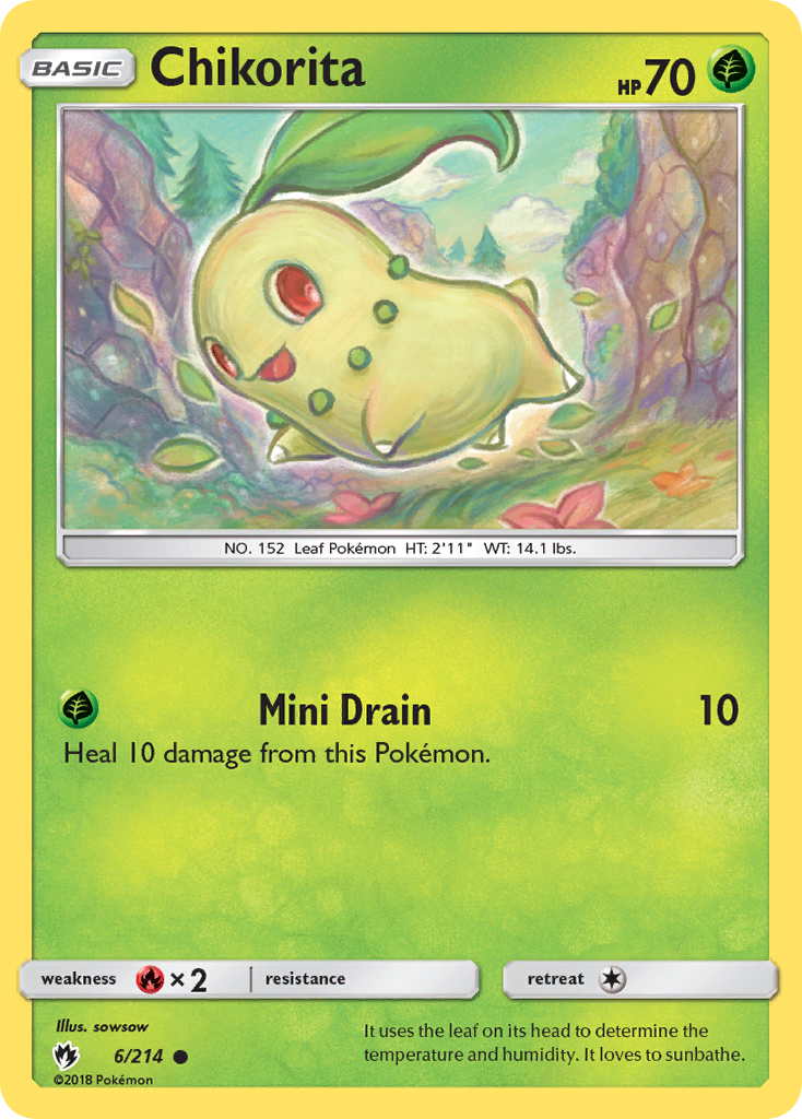 Chikorita (6/214) [Sun & Moon: Lost Thunder] | Exor Games Dartmouth