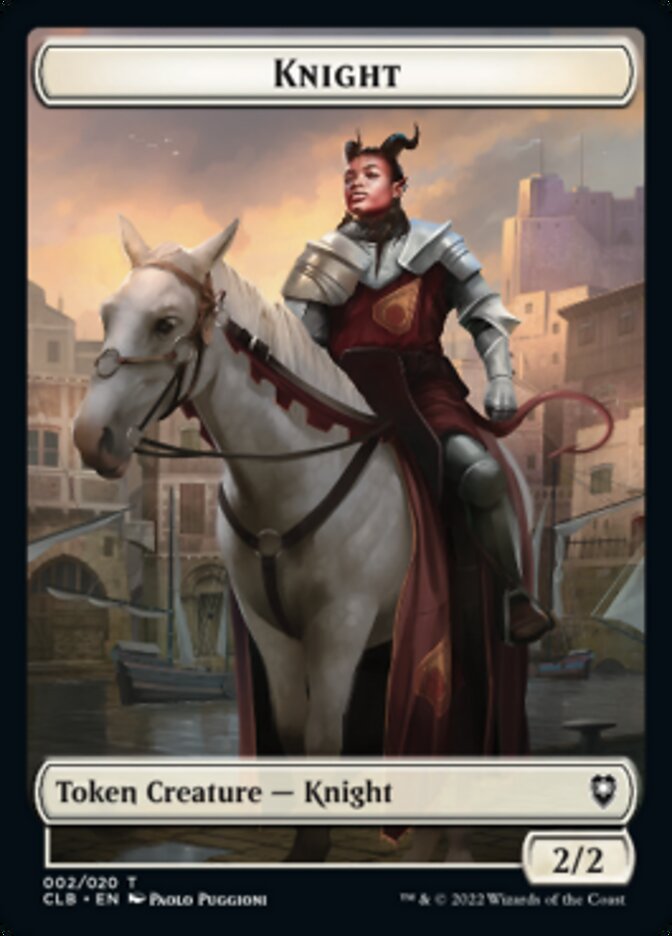 Treasure // Knight Double-sided Token [Commander Legends: Battle for Baldur's Gate Tokens] | Exor Games Dartmouth