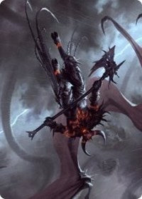 Burning-Rune Demon Art Card [Kaldheim: Art Series] | Exor Games Dartmouth