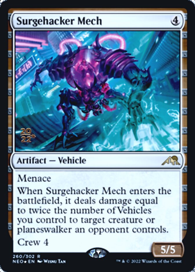 Surgehacker Mech [Kamigawa: Neon Dynasty Prerelease Promos] | Exor Games Dartmouth