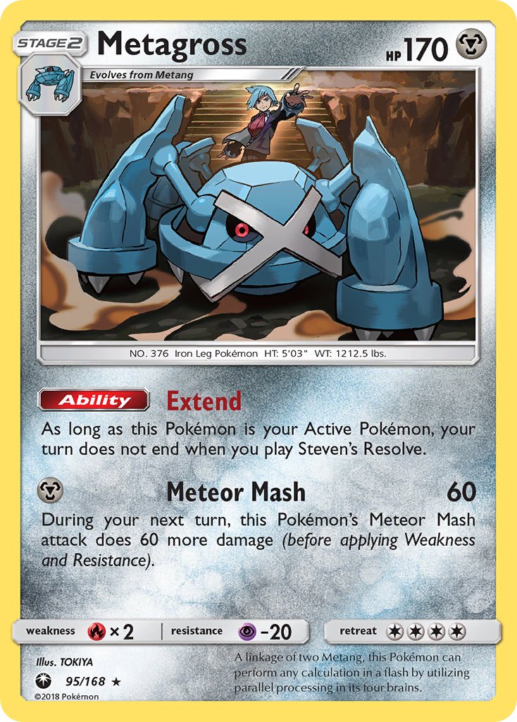 Metagross (95/168) (Prerelease Kit Exclusive) (Theme Deck Exclusive) [Sun & Moon: Celestial Storm] | Exor Games Dartmouth