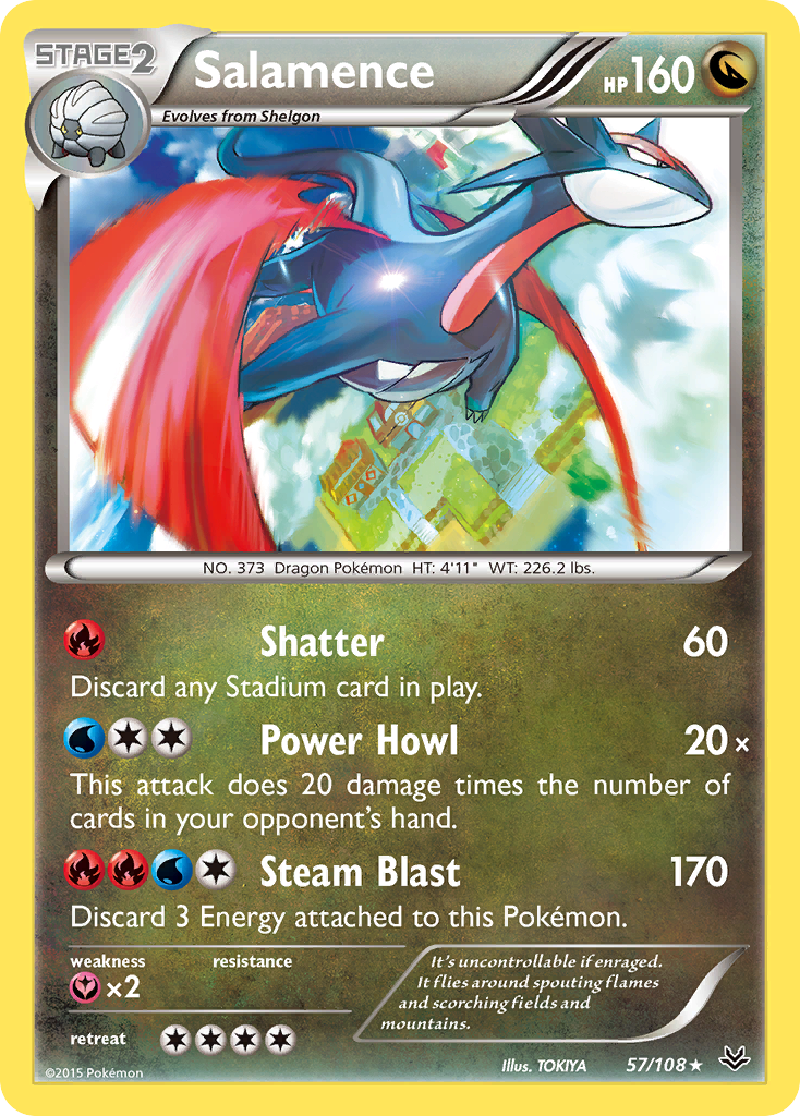 Salamence (57/108) [XY: Roaring Skies] | Exor Games Dartmouth