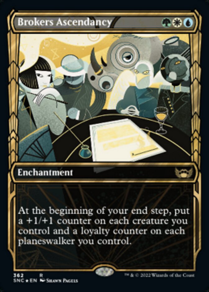 Brokers Ascendancy (Showcase Golden Age Gilded Foil) [Streets of New Capenna] | Exor Games Dartmouth