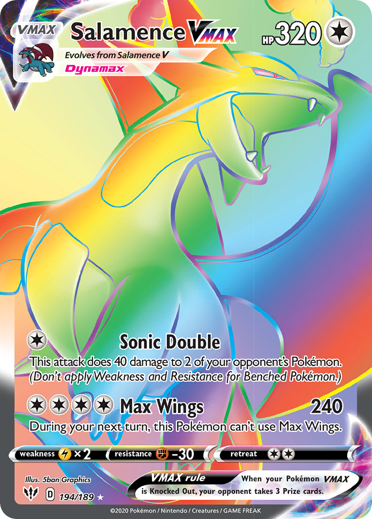 Salamence VMAX (194/189) [Sword & Shield: Darkness Ablaze] | Exor Games Dartmouth