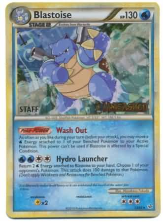 Blastoise (13/95) (Staff Prerelease Promo) [HeartGold & SoulSilver: Black Star Promos] | Exor Games Dartmouth