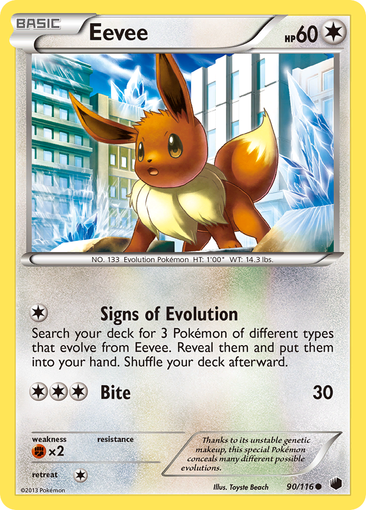 Eevee (90/116) [Black & White: Plasma Freeze] | Exor Games Dartmouth