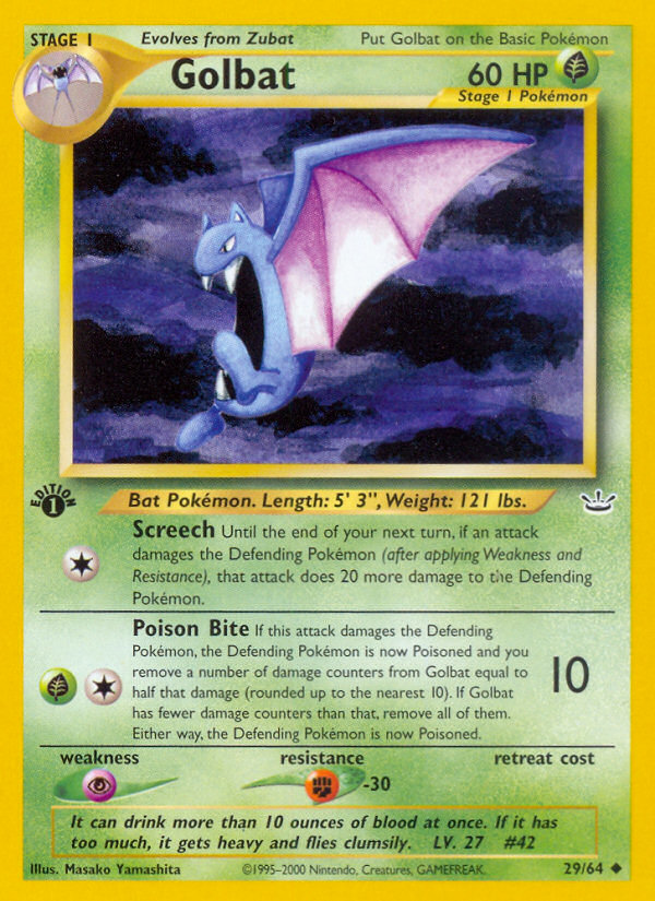 Golbat (29/64) [Neo Revelation 1st Edition] | Exor Games Dartmouth