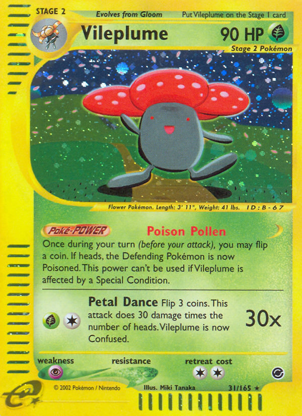 Vileplume (31/165) [Expedition: Base Set] | Exor Games Dartmouth