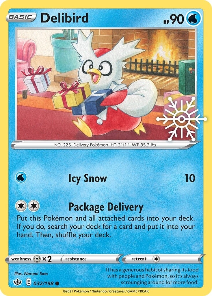 Delibird (032/198) (Holiday Calendar) [Sword & Shield: Chilling Reign] | Exor Games Dartmouth