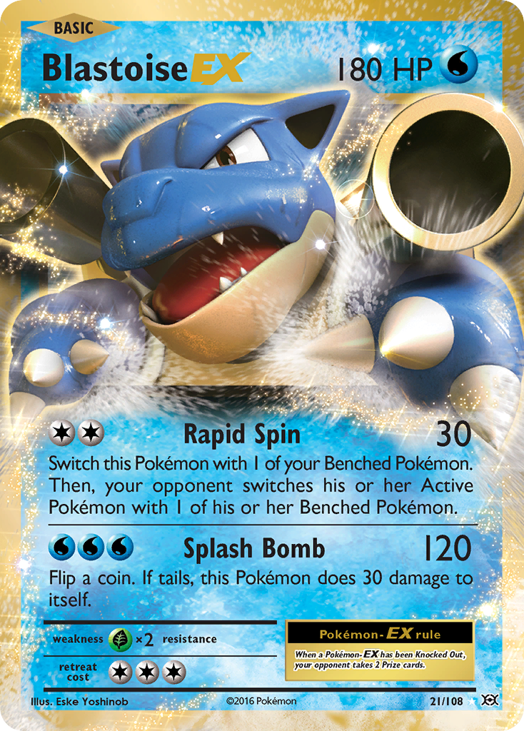 Blastoise EX (21/108) [XY: Evolutions] | Exor Games Dartmouth