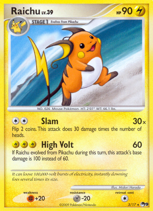 Raichu (3/17) [POP Series 9] | Exor Games Dartmouth