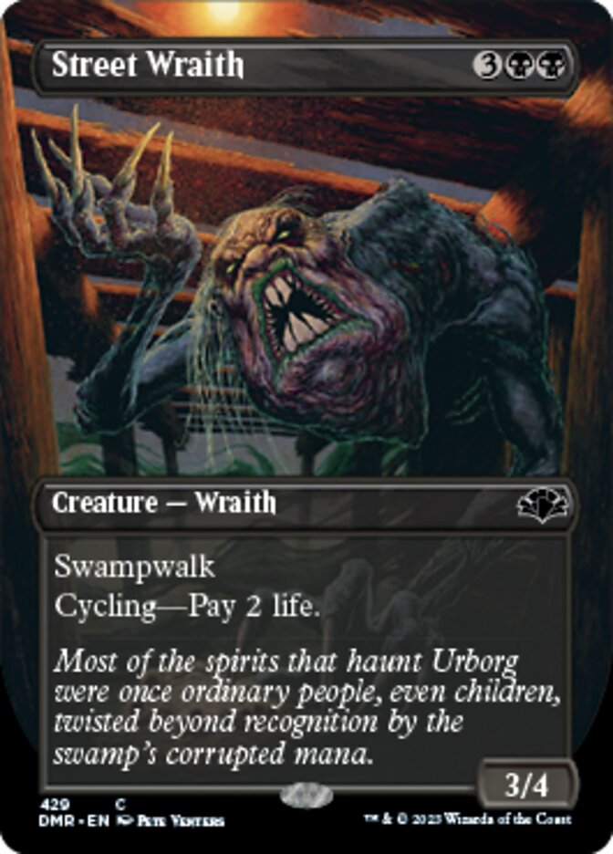 Street Wraith (Borderless Alternate Art) [Dominaria Remastered] | Exor Games Dartmouth