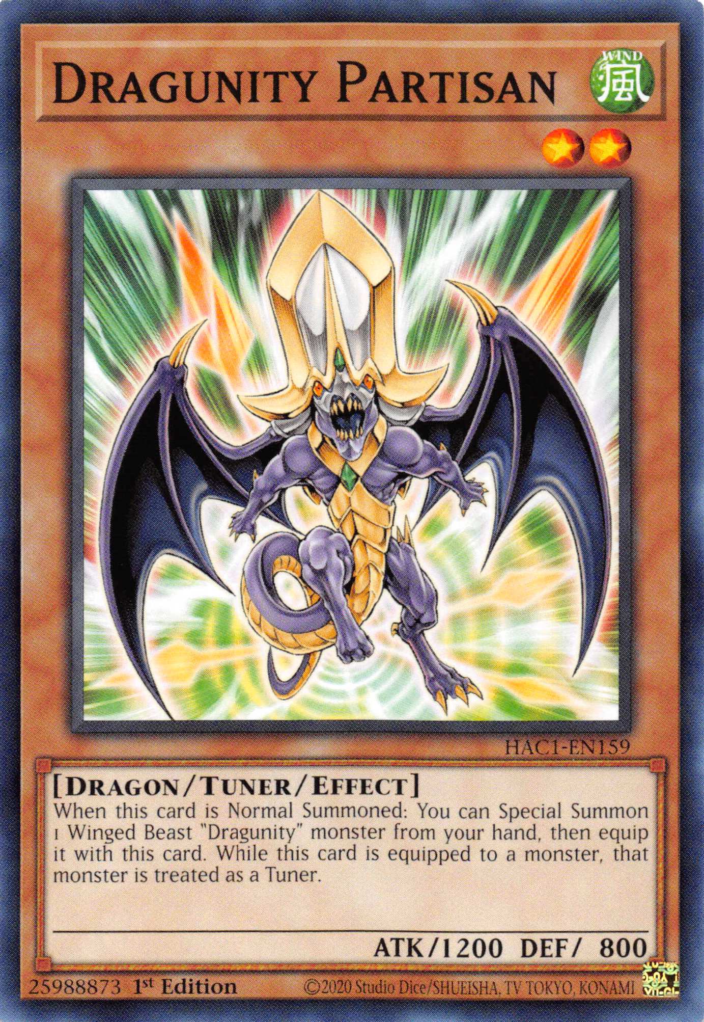 Dragunity Partisan (Duel Terminal) [HAC1-EN159] Parallel Rare | Exor Games Dartmouth