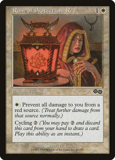 Rune of Protection: Red [Urza's Saga] | Exor Games Dartmouth