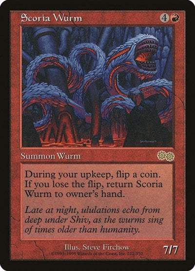 Scoria Wurm [Urza's Saga] | Exor Games Dartmouth