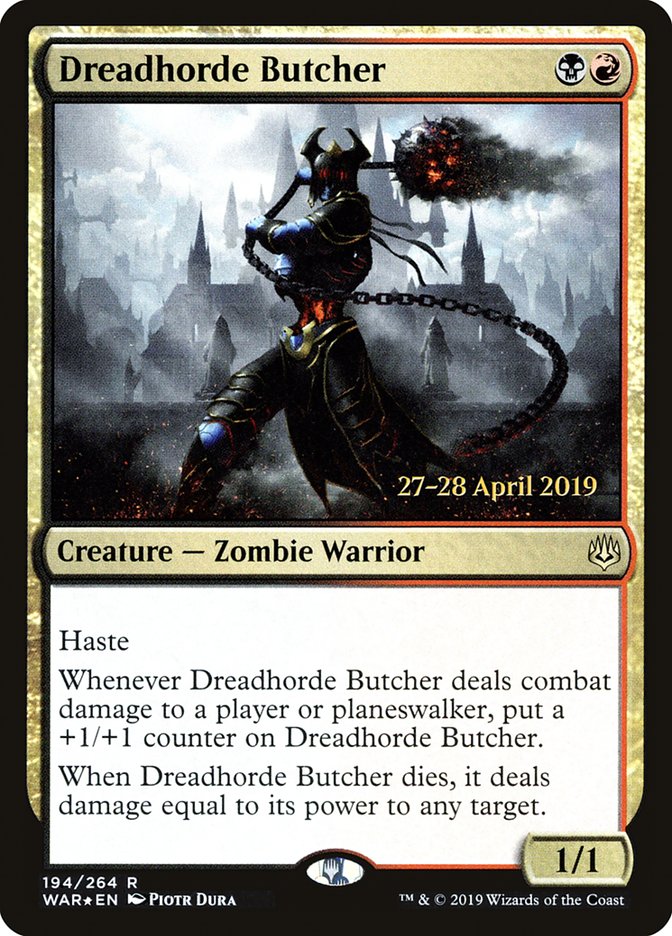 Dreadhorde Butcher  [War of the Spark Prerelease Promos] | Exor Games Dartmouth