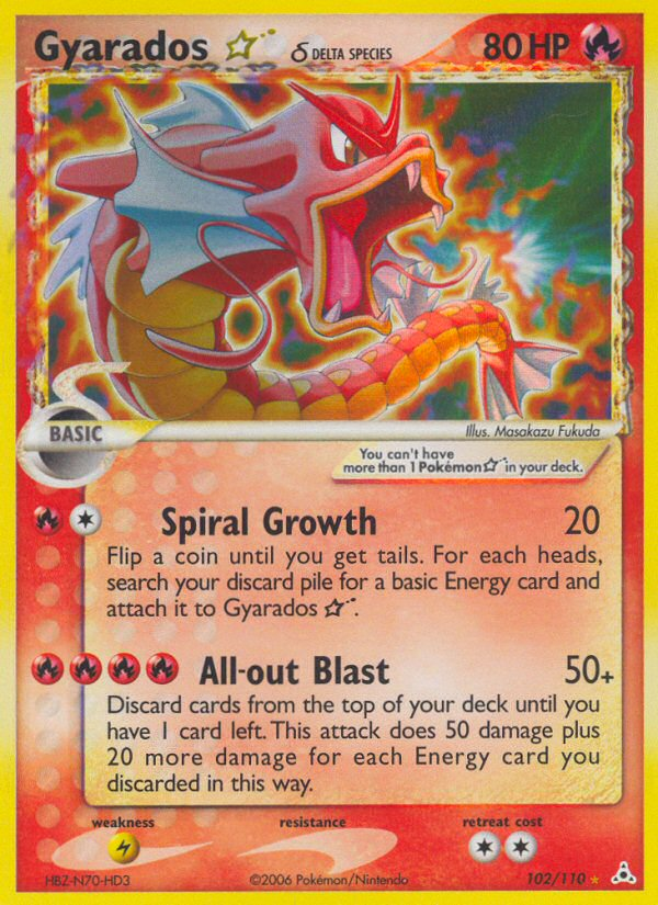 Gyarados Star (102/110) (Delta Species) [EX: Holon Phantoms] | Exor Games Dartmouth