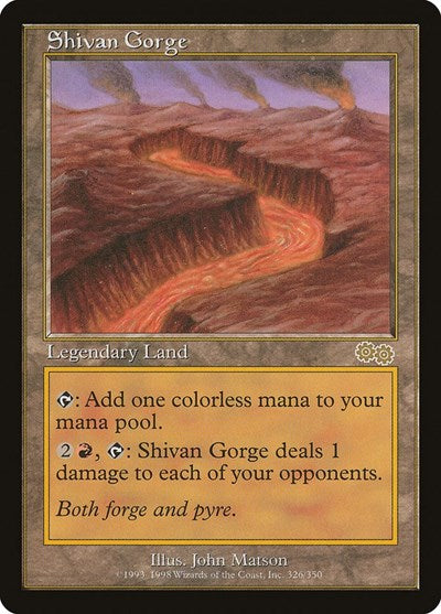 Shivan Gorge [Urza's Saga] | Exor Games Dartmouth