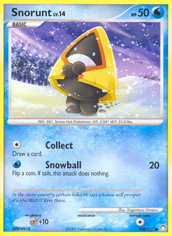 Snorunt (100/123) [Diamond & Pearl: Mysterious Treasures] | Exor Games Dartmouth