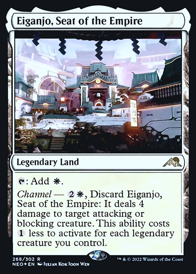 Eiganjo, Seat of the Empire [Kamigawa: Neon Dynasty Prerelease Promos] | Exor Games Dartmouth