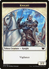 Gold // Knight (005) Double-Sided Token [Commander 2015 Tokens] | Exor Games Dartmouth