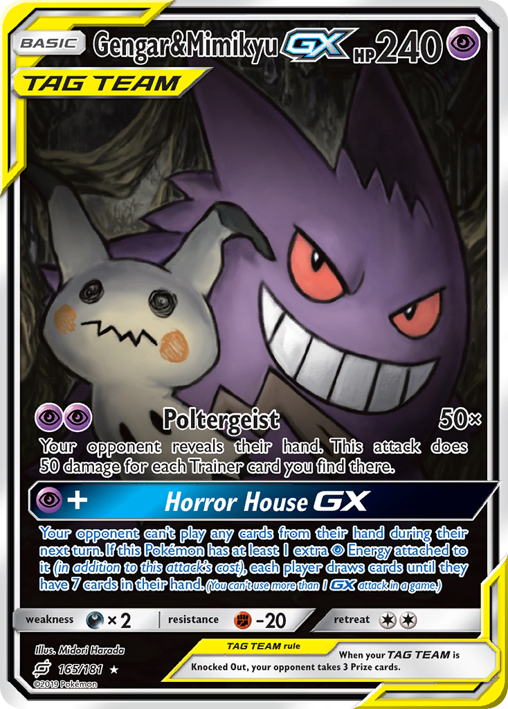 Gengar & Mimikyu GX (165/181) [Sun & Moon: Team Up] | Exor Games Dartmouth