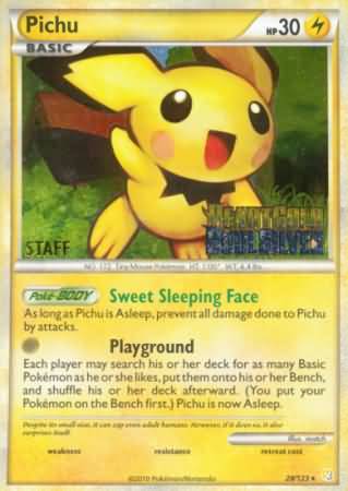 Pichu (28/123) (Staff Prerelease Promo) [Nintendo: Black Star Promos] | Exor Games Dartmouth