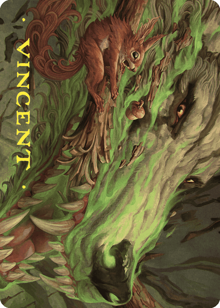 Leaping Ambush Art Card (Gold-Stamped Signature) [Wilds of Eldraine Art Series] | Exor Games Dartmouth