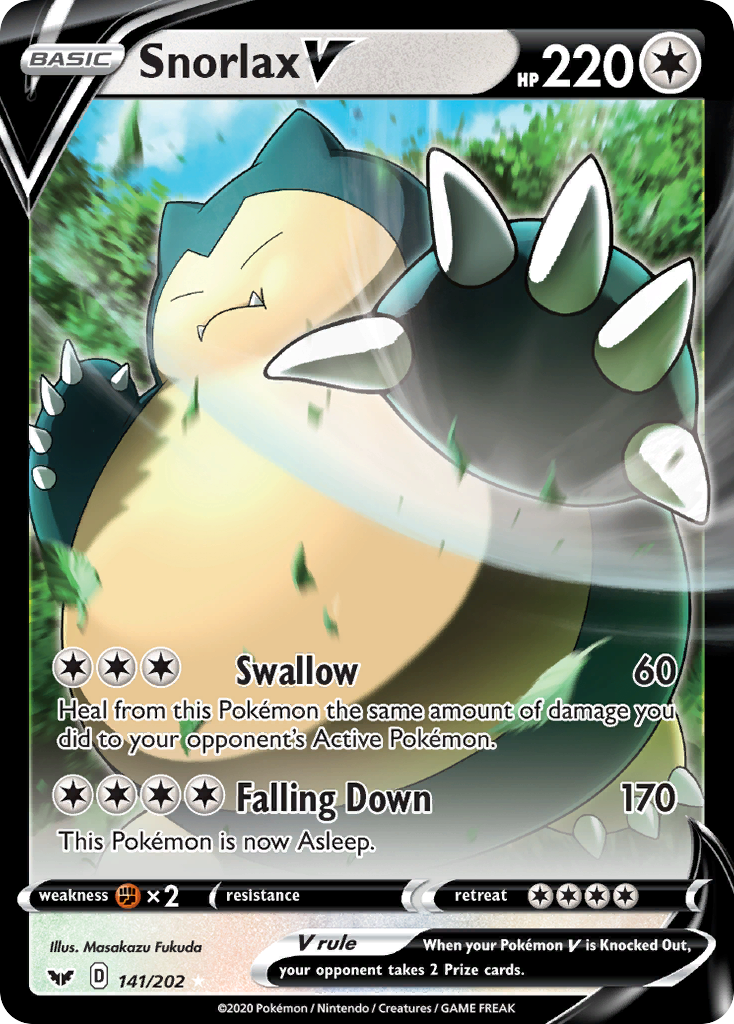 Snorlax V (141/202) (Oversized) [Sword & Shield: Base Set] | Exor Games Dartmouth