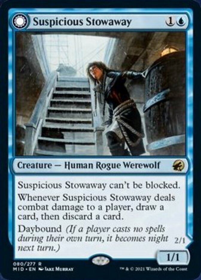 Suspicious Stowaway // Seafaring Werewolf [Innistrad: Midnight Hunt] | Exor Games Dartmouth