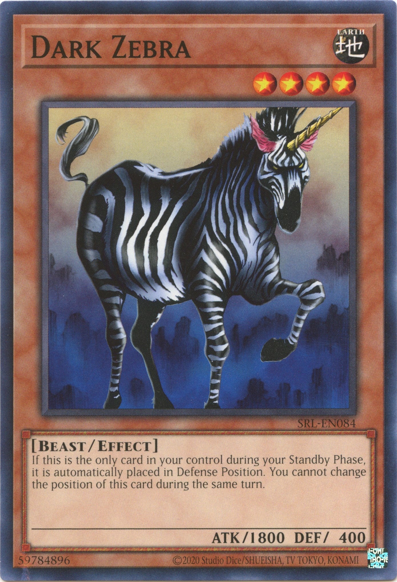 Dark Zebra (25th Anniversary) [SRL-EN084] Common | Exor Games Dartmouth