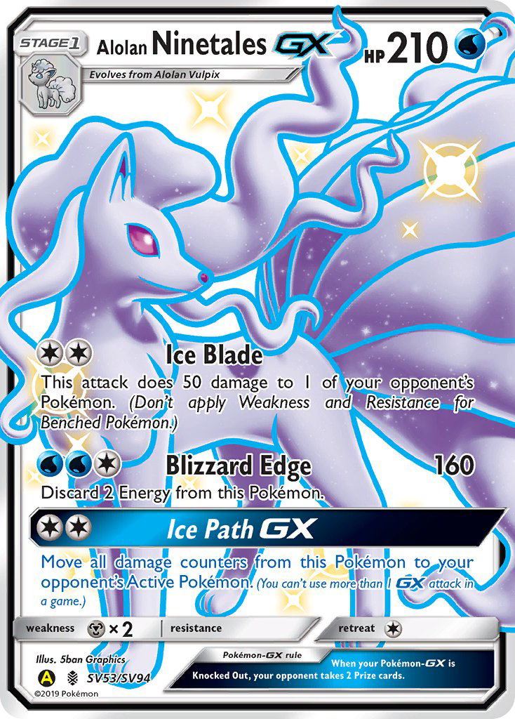 Alolan Ninetales GX (SV53/SV94) [Sun & Moon: Hidden Fates - Shiny Vault] | Exor Games Dartmouth