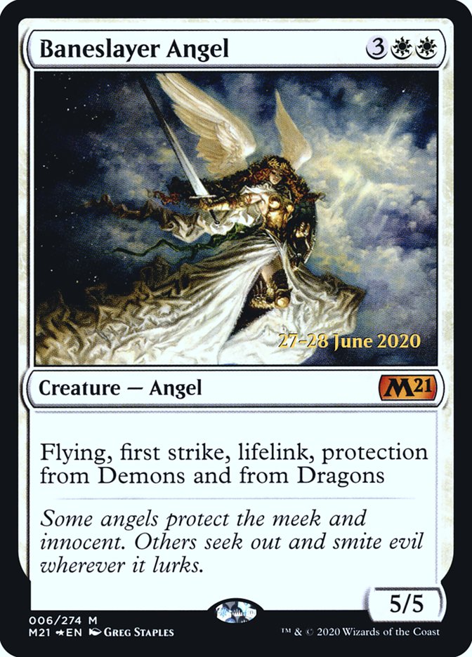 Baneslayer Angel  [Core Set 2021 Prerelease Promos] | Exor Games Dartmouth