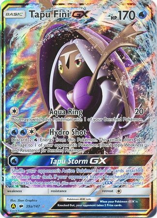Tapu Fini GX (39/147) (Alternate card) (Jumbo Card) [Sun & Moon: Burning Shadows] | Exor Games Dartmouth