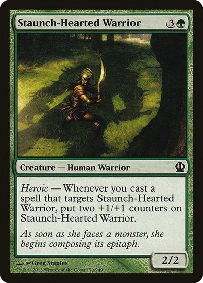 Staunch-Hearted Warrior [Theros] | Exor Games Dartmouth