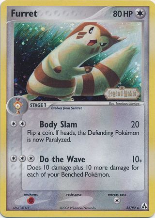 Furret (33/92) (Stamped) [EX: Legend Maker] | Exor Games Dartmouth