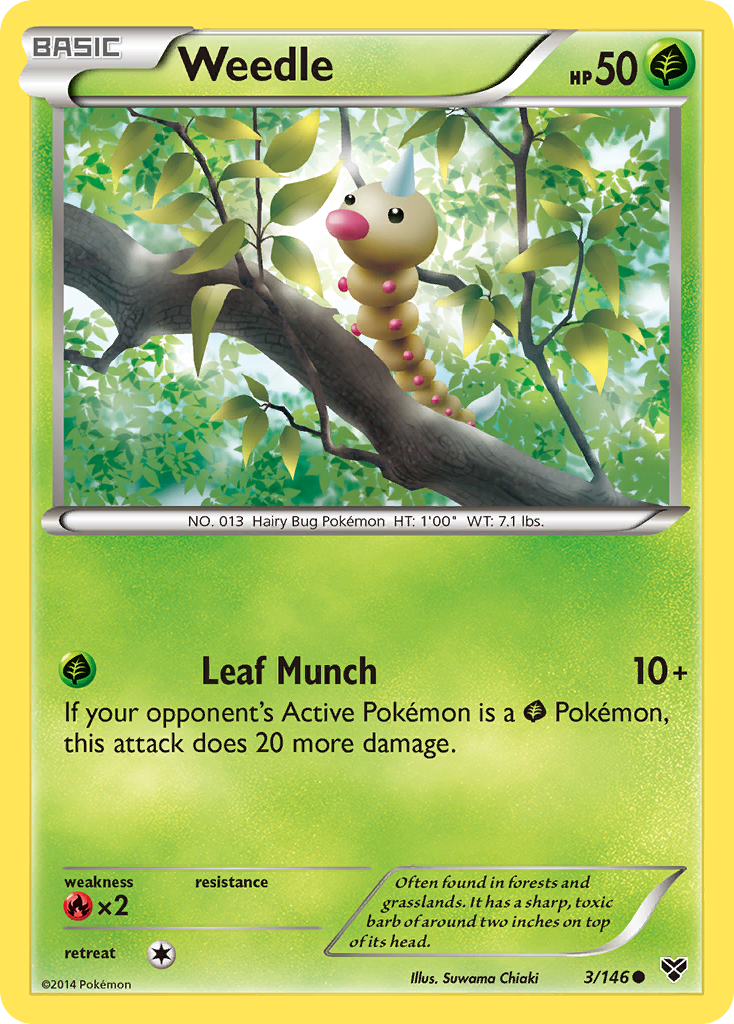 Weedle (3/146) [XY: Base Set] | Exor Games Dartmouth