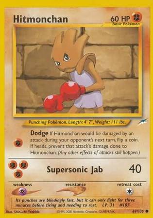 Hitmonchan (69/105) [Neo Destiny Unlimited] | Exor Games Dartmouth