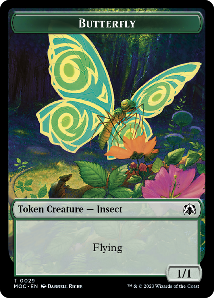 Butterfly // City's Blessing Double-Sided Token [March of the Machine Commander Tokens] | Exor Games Dartmouth