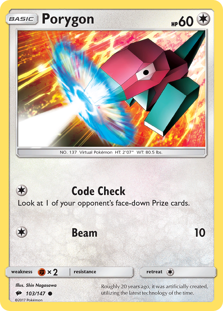 Porygon (103/147) [Sun & Moon: Burning Shadows] | Exor Games Dartmouth