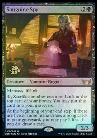 Sanguine Spy [Streets of New Capenna Prerelease Promos] | Exor Games Dartmouth