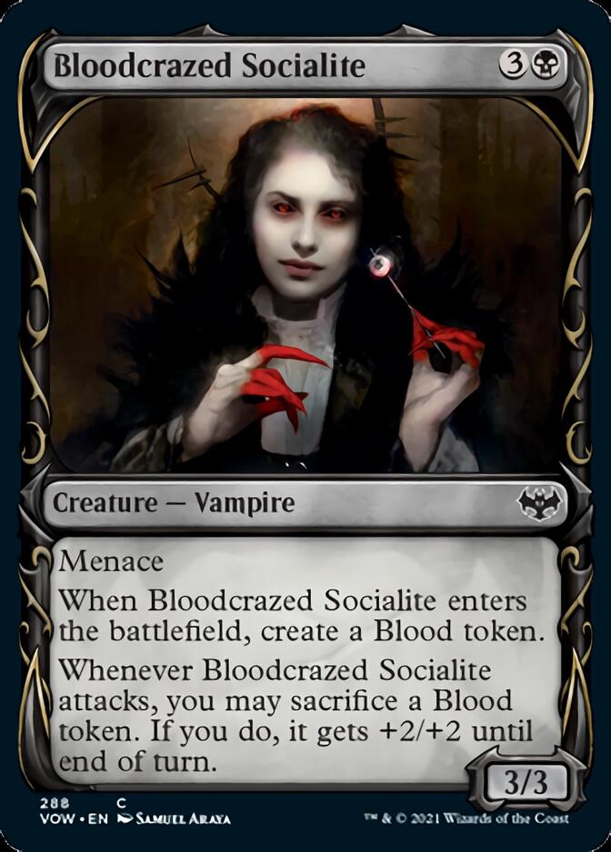 Bloodcrazed Socialite (Showcase Fang Frame) [Innistrad: Crimson Vow] | Exor Games Dartmouth