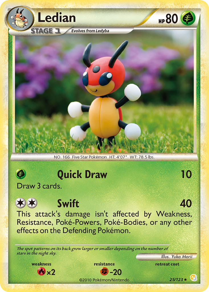 Ledian (25/123) [HeartGold & SoulSilver: Base Set] | Exor Games Dartmouth