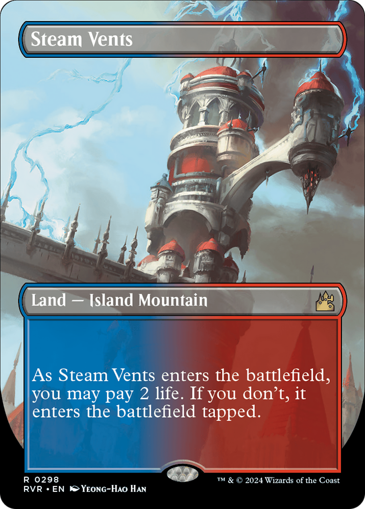 Steam Vents (Borderless) [Ravnica Remastered] | Exor Games Dartmouth