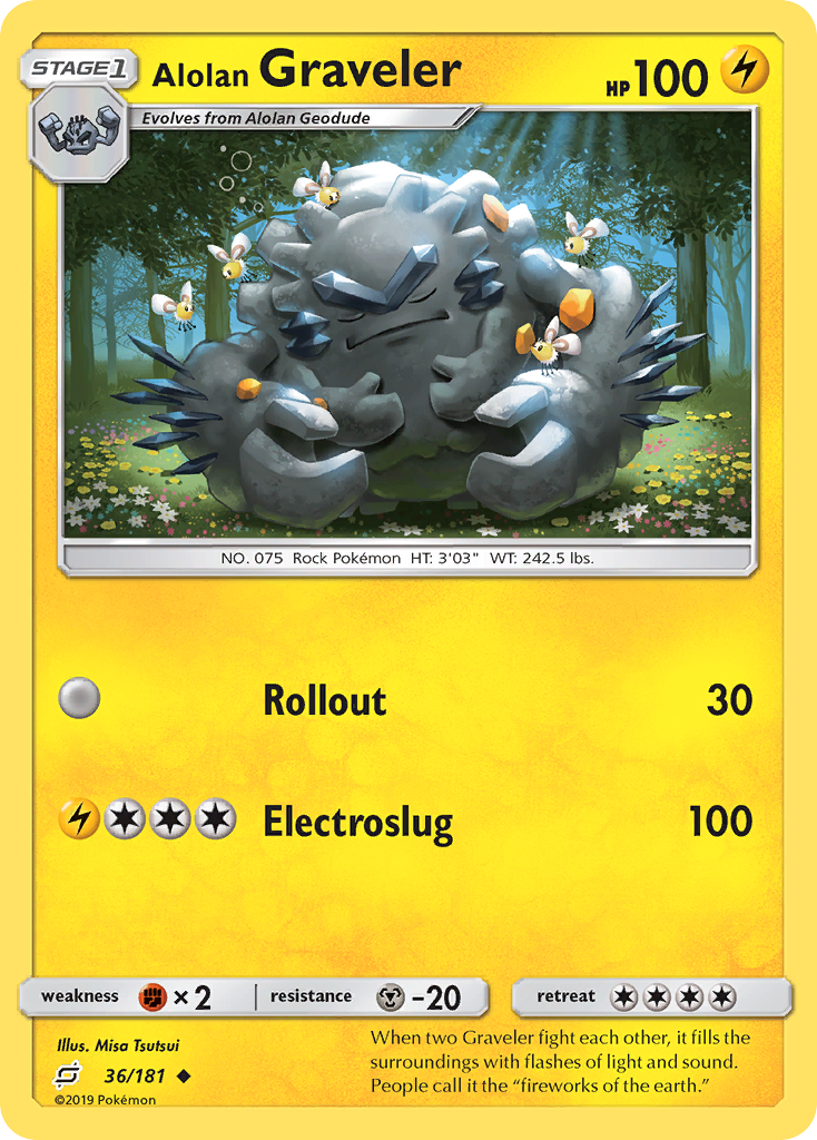 Alolan Graveler (36/181) [Sun & Moon: Team Up] | Exor Games Dartmouth