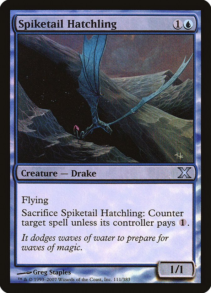 Spiketail Hatchling (Premium Foil) [Tenth Edition] | Exor Games Dartmouth