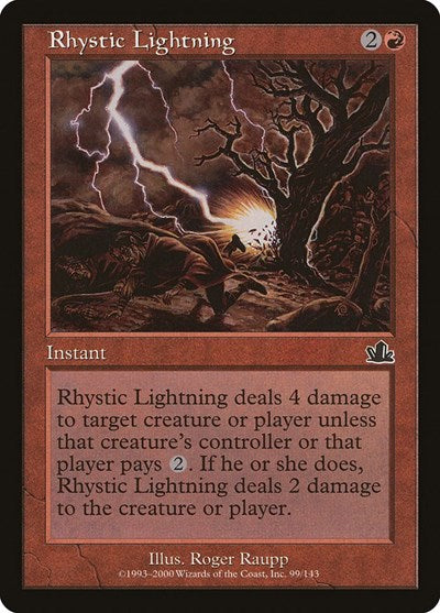 Rhystic Lightning [Prophecy] | Exor Games Dartmouth