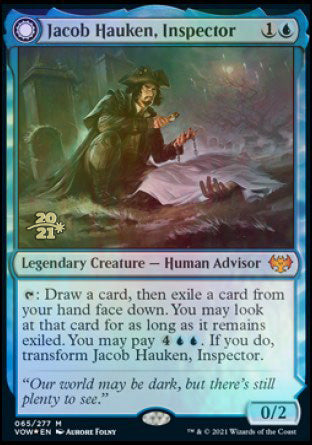 Jacob Hauken, Inspector // Hauken's Insight [Innistrad: Crimson Vow Prerelease Promos] | Exor Games Dartmouth