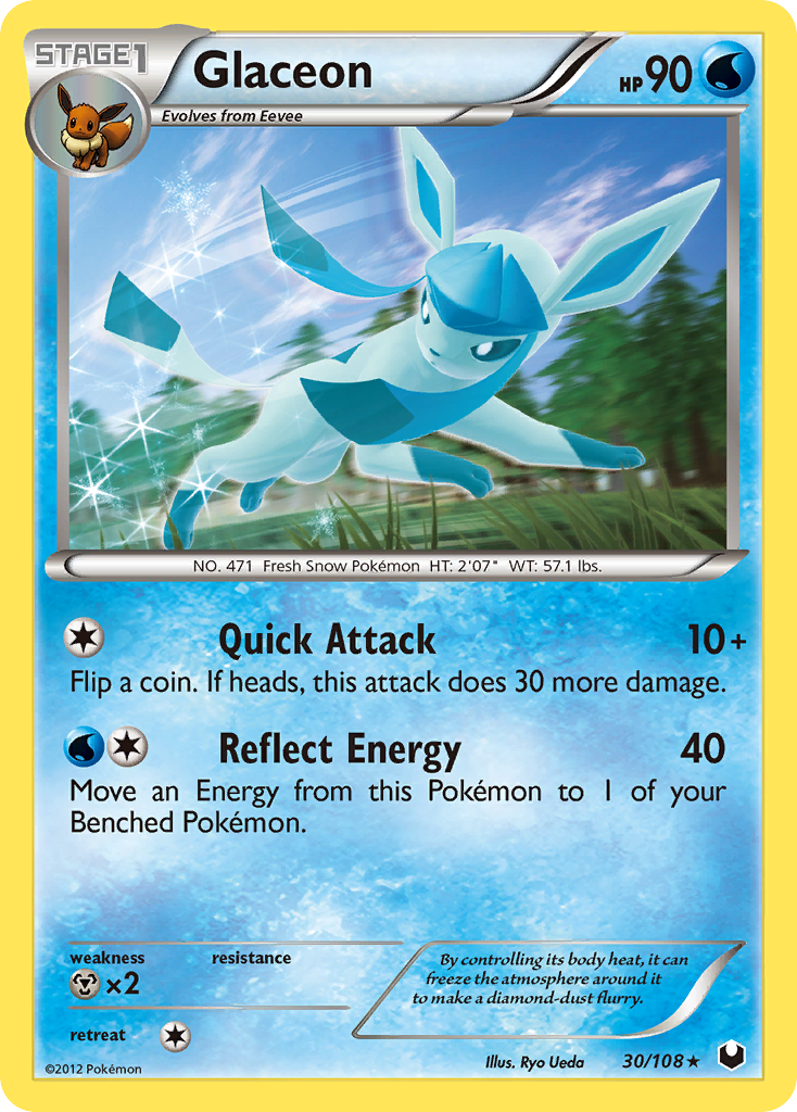 Glaceon (30/108) [Black & White: Dark Explorers] | Exor Games Dartmouth